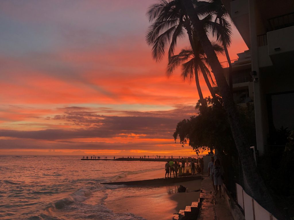 Sonnenuntergang in Honolulu